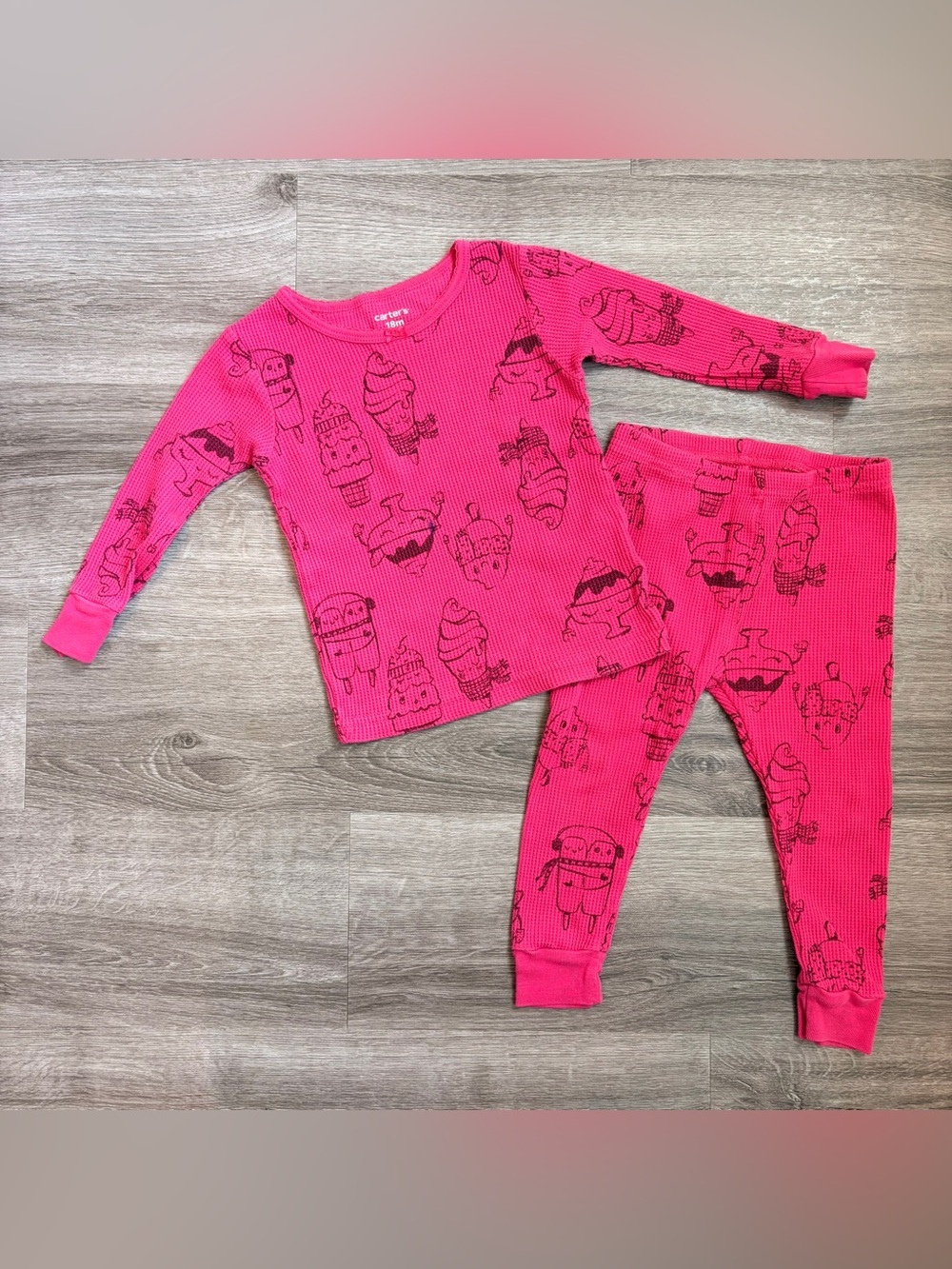 Carter's baby girls ice cream print pajama set